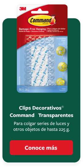 Clips Decorativos Command® Transparentes.