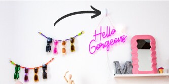 Ideas para colgar accesorios en la pared, sin herramientas, con Ganchos adehsivos Command.